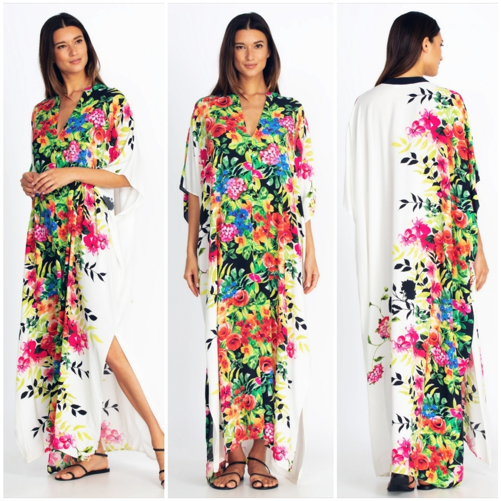Johnny Was Multicolor Floral Dress
